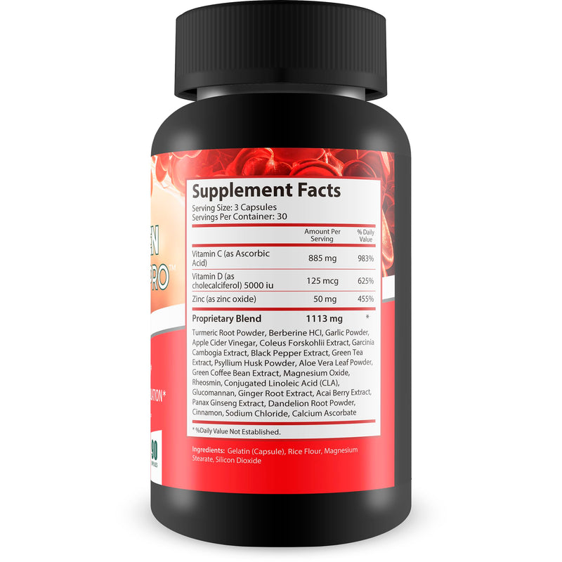 Glycogen Support Pro - Our Best Pancreas Support Antioxidant Blood Health Blood Circulation Supplements - Blood Supplement W/Magnesium Turmeric Vitamin D Vitamin C D Zinc Blood Balance Blood Booster