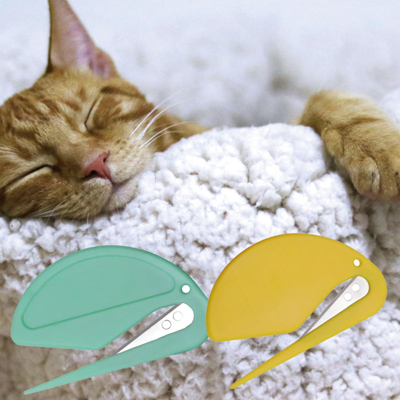 Knotting Comb, Cat Comb, Cat Massage Comb, Pet Spray Hair Removal Comb, Pet Grooming Accessories for Dog (A-2Pcs-Green) A-2Pcs-Green - BeesActive Australia