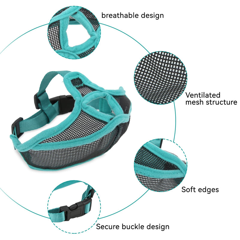 Muzzle for dogs, dog muzzle with short snout, mesh adjustable muzzle French bulldog, breathable short snout anti-bite bulldog for anti-biting, anti-bark licking L - BeesActive Australia