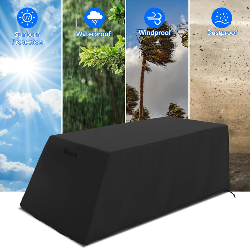 Sit-up Board Cover Outdoor Waterproof Weight Bench Cover Fits for Universal Weight Chair Fitness Bench High Quality Oxford fabrics UV Protective 52" x 60" x 18" x 21" Black