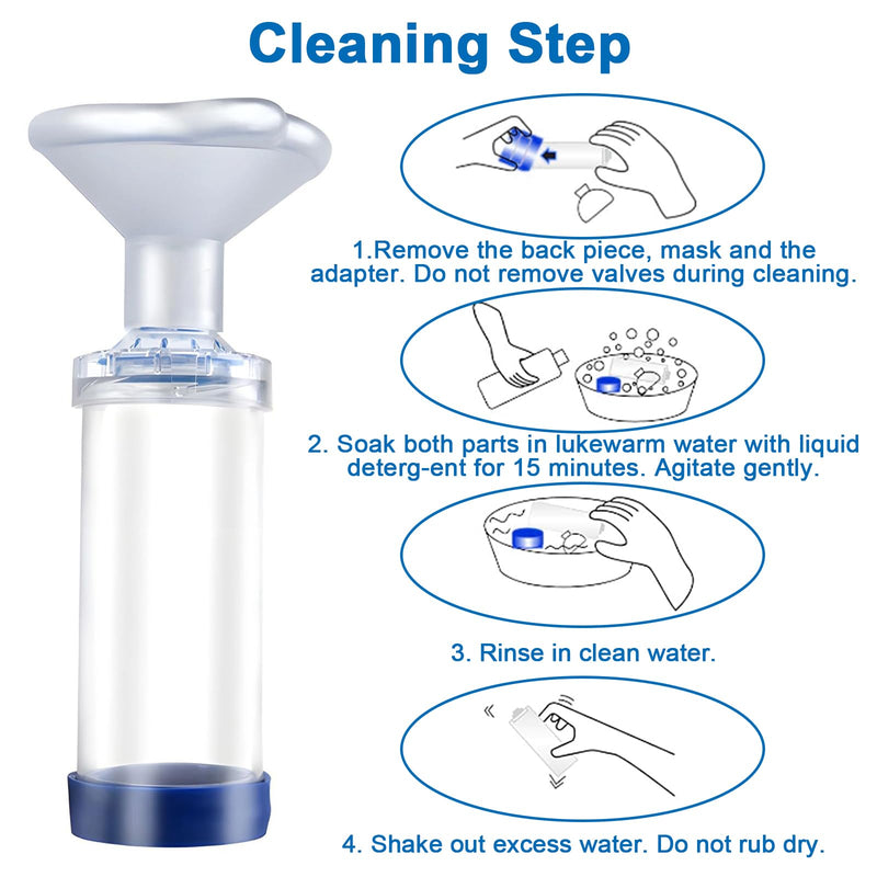 Inhaler Spacer for Cats or Dogs, Portable Nebulizer, Generic Pet Inhaler Attachment with 2 Silicone Masks of Different Size, Animal Adapter for Cats and Small Dogs, Home or Outdoor First Aid