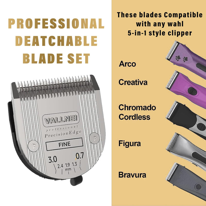 Detachable Adjustable Pet Dog Grooming Clipper 5-in-1 Blade 3 Pack - BeesActive Australia