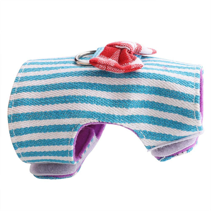 Pet Rabbit Traction Rope, Pet Small Animal Bunny Hamsters Harness Chest Strap Red Grid Blue Stripes 2 Pieces(M) Medium - BeesActive Australia