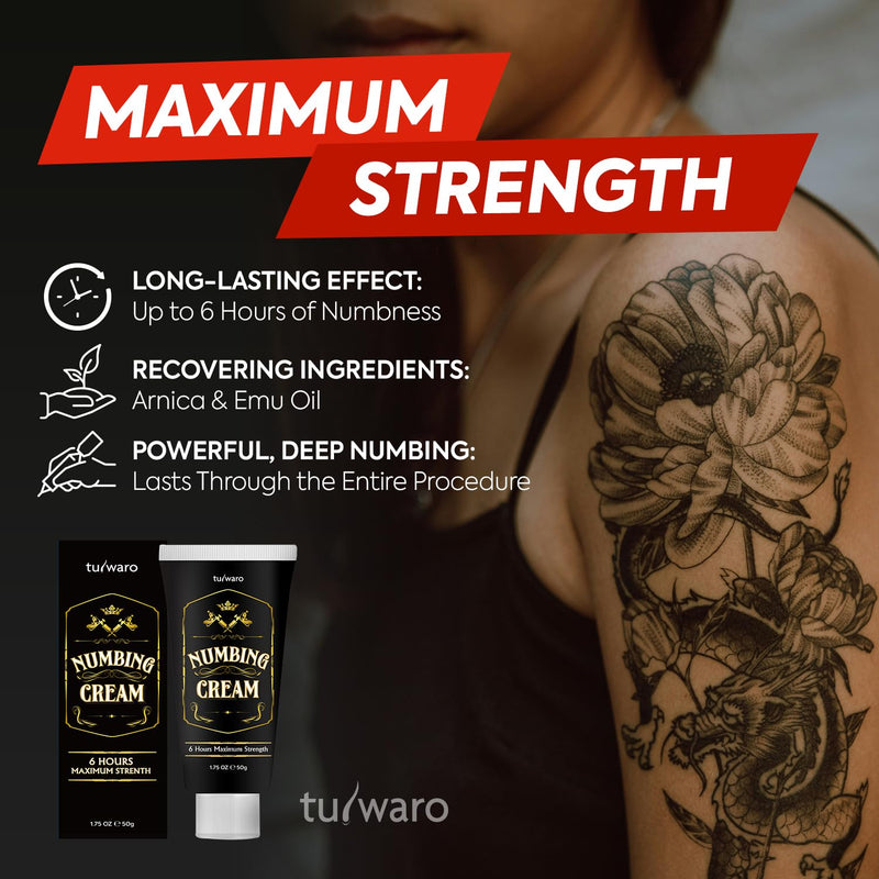 Numbing Cream Maximum Strength: Numbing Cream Extra Strength with Emu Oil and Arnica 50ml - BeesActive Australia