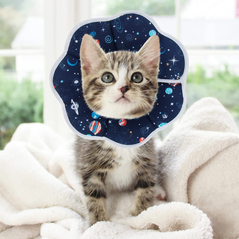 SLSON Neck Brace for Cats and Dogs, Adjustable Collar Soft Cone Recovery Protection for Pet After Surgery and Injuries, Blue (S) S - BeesActive Australia