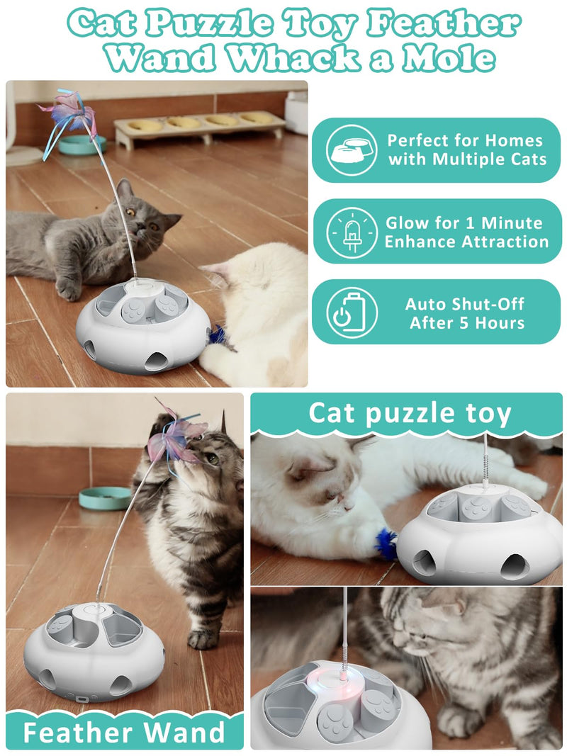 Interactive Cat Toys for Indoor Cats Electronic,Automatic Cat Toys Interactive White - BeesActive Australia