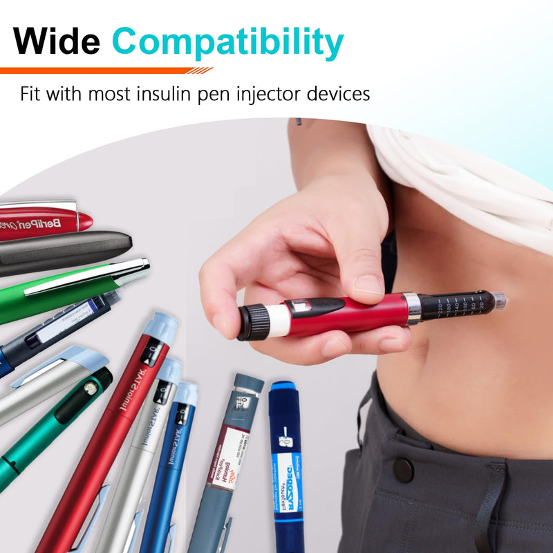 Insulin Pen Needle 32G 6mm (1/4") 100 Count, Diabetic Pen Needles for Injections Universal Fit with Most Diabetes Pens Comfortable Sterile