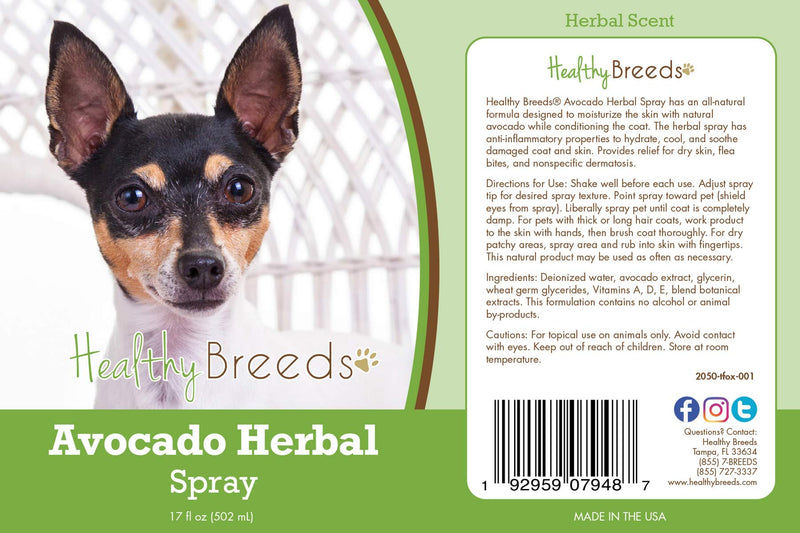 Healthy Breeds Toy Fox Terrier Avocado Herbal Spray 17 oz