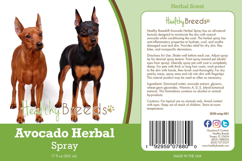 Healthy Breeds Miniature Pinscher Avocado Herbal Spray 17 oz