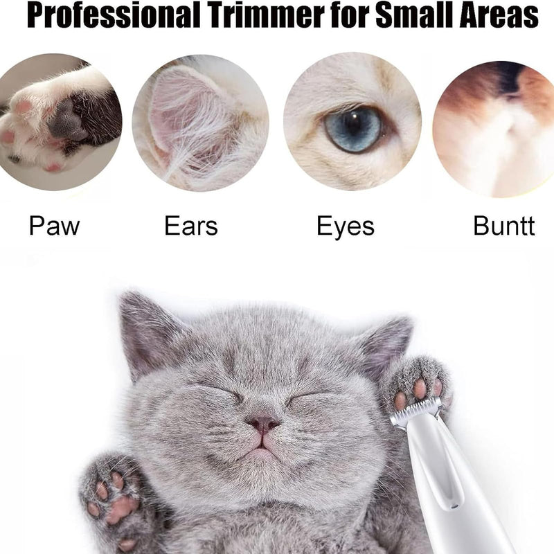 PawTrim Pro -Pain-Free Paw Grooming in Seconds, Waterproof Rechargeable Pet Paw Trimmer with LED Light, Quiet Dog Clipper, Pet Hair Trimmer for Dog Cat - BeesActive Australia