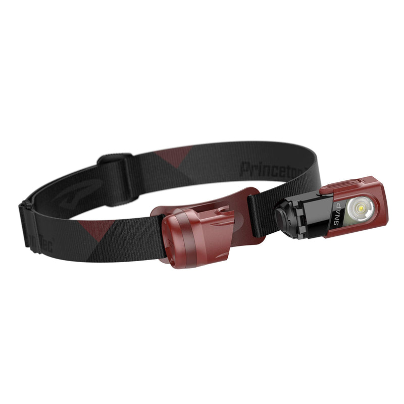 Princeton Tec Snap Headlamp with Dimmable 300 Lumens Maxbright White LEDs, IPX4 Water Resistance and 155 Hour Burn Time, Essential for Hiking, Camping, Hunting, and Safety Preparedness, Red White Light Headlamp