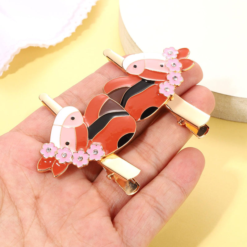 Derby Hair Clips Enamel Horse Hairclips Horseshoe Derby Suit Clips for Women Girl Hair Accessories (4Pcs-Derby Hair Clips) 4Pcs-Derby Hair Clips - BeesActive Australia