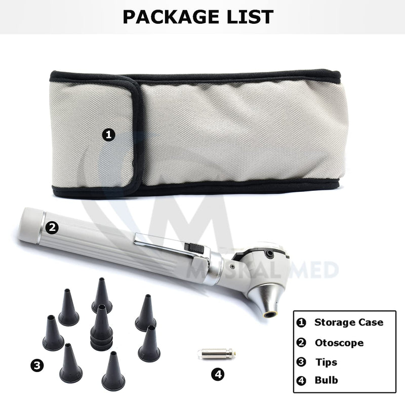 MuskLife Otoscope - Ear Scope with Light, Ear Infection Detector, Pocket Size, in 10+ Colors! Gray Style - BeesActive Australia