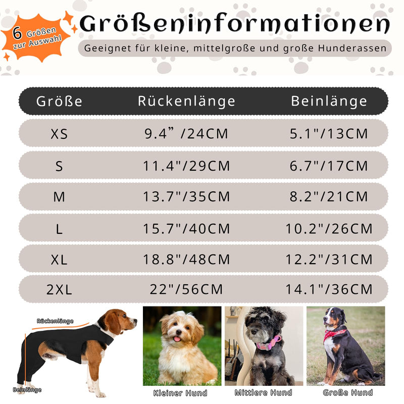 Dog bodysuit after surgery with leg, wound protection suits for dogs, anti-wound licking surgery body dogs, knee bandage dog hind leg, recovery suit for dogs, dog collar alternative, dog leg protection bodysuit (L) L black - BeesActive Australia