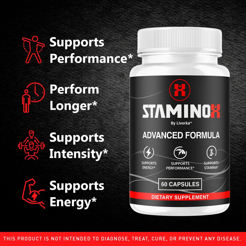 (3 Pack) Staminox Capsules - Official Staminox Pills Advanced Supplement Support - Maximum Strength, All Natural Premium Formula for Overall Health & Wellness Reviews, 180 Capsules for 3 Months