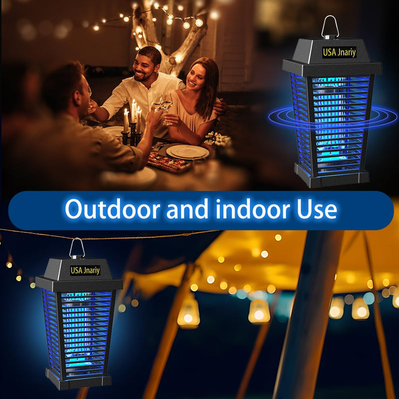 Bug Zapper Outdoor Indoor, 4200V High Power Electric Mosquito Zapper, Fly Zappers, Mosquito Killer,3 Prong Plug, 5ft Power Cord Fly Insect Killer Trap Lantern Plastic - BeesActive Australia