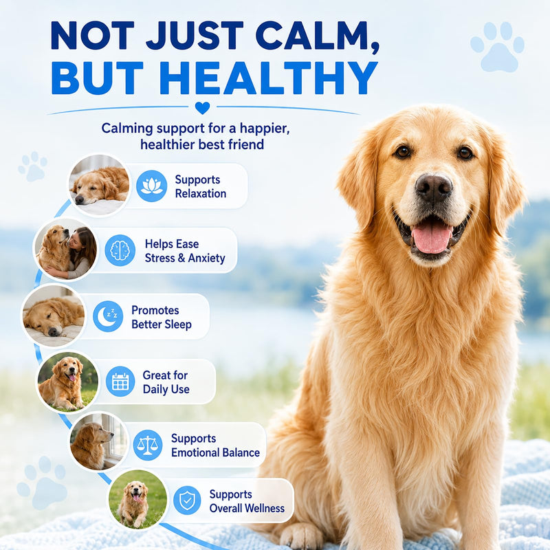 Calming Chews for Dogs, Dog Calming Treats with Melatonin, Stress & Anxiety Relief, Relaxation Aid for Travel, Vet Visits, Fireworks, Storms & Separation, Duck Flavor, 200 Soft Chews 200 Chews