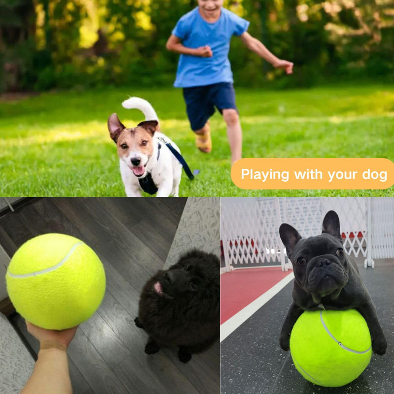 Giant Tennis Balls for Dogs 9.5" with Inflating Needles for Small Medium Large Dog Toys Ball