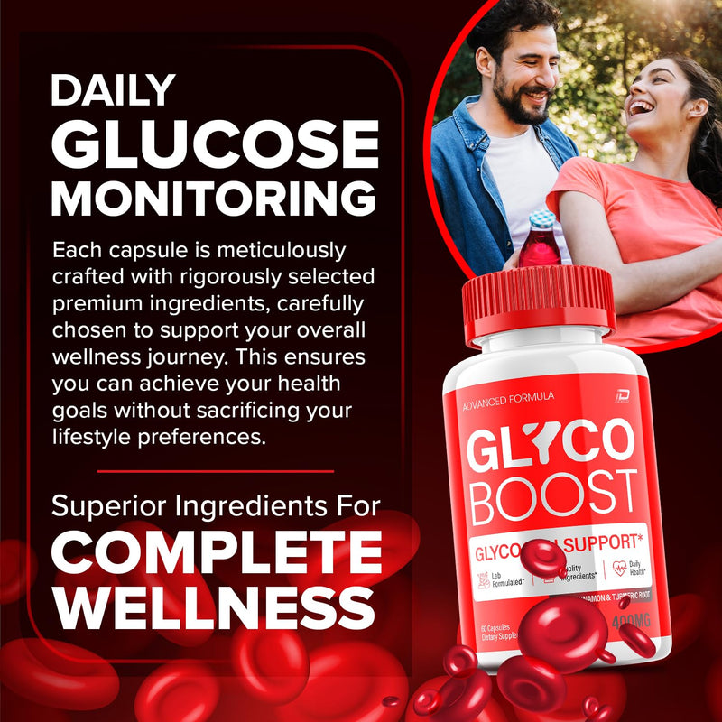 Glyco Boost Capsules – GlycoBoost Advanced Supplement, All Natural Formula to Maintain Healthy Levels, Maximum Strength Formula, Glyco Boost Pills Reviews (1 Pack - 60 Capsules)