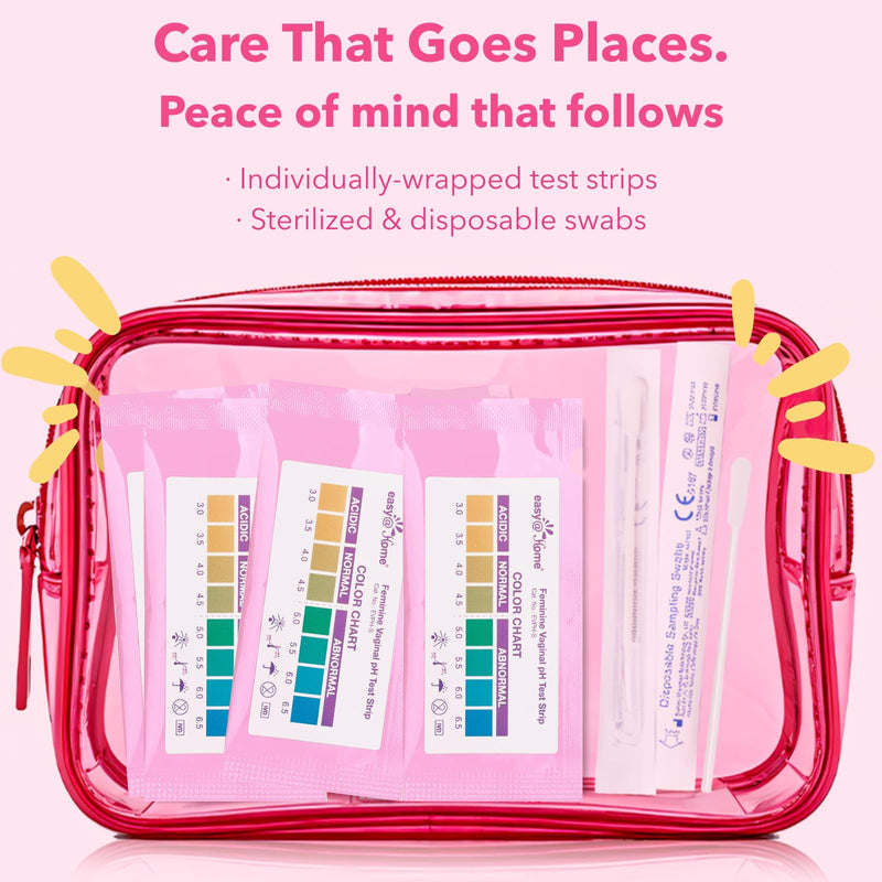 Easy@Home Vaginal pH Test -10 Strips | BV Test Kit at Home for Women | Yeast Infection Test + pH Balance for Women 1 Count (Pack of 10)