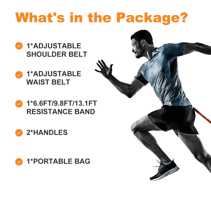 Resistance Explosive Training Set Help to Improve Power, Strength, Agility, Track and Field for Football Baseball Running Basketball Multi-Directional Equipment OR-6.6ft