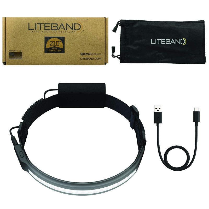 LED Headlamp Liteband Lightweight ACTIV 520 Lumen Bright Head Lamp, Powerful High Rechargeable Battery Powered Headlamps, Camping, Running, Hard Hat Light, Best Rated For Forehead Flashlight, Night - BeesActive Australia