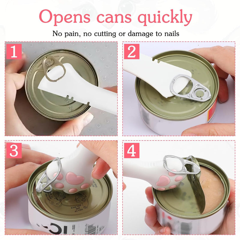 TIESOME Cat Food Spoon Cat Can Opener, Set of 2 Cat Food Spatula Paw Shape Cat Spoons for Food Cute Silicone Pet Food Spoon Dog Food Can Cover Opener Mini Cat Treat Spoon for Wet or Dry - BeesActive Australia