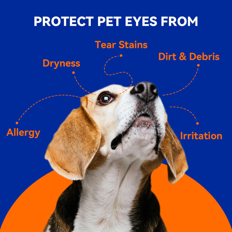 Eye Drops for Dogs & Cats, Dog Eye Wash, Dog Eye Rinse to Remove Debris, Prevent Tear Stains & Dry Eye Cleaner, Relieves Eye Irritation, Dog Eye Infection Treatment, Natural Formula, 4oz - BeesActive Australia