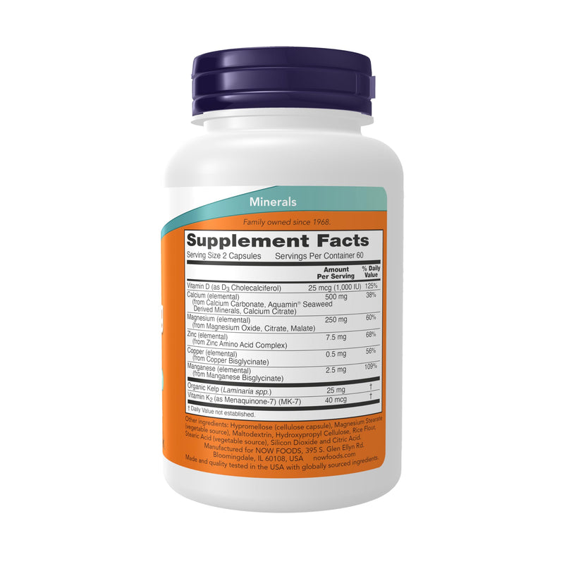 NOW Supplements, Cal-Mag with Zinc, Copper, Manganese and Vitamin D, 120 Capsules 120 Count (Pack of 1)