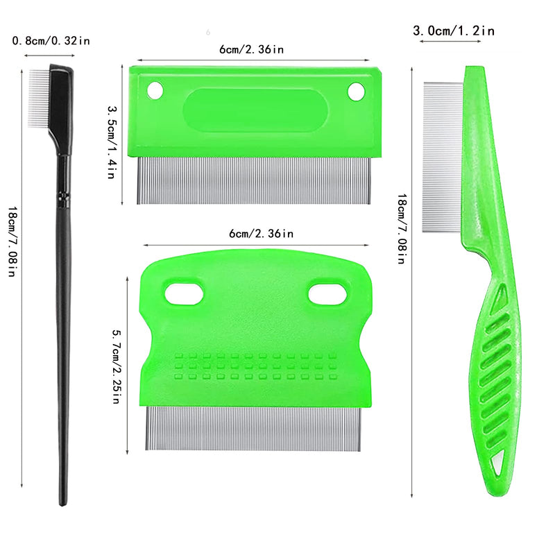 5 Pieces Pet Dog Eye Combs Tear Stain Remover Combs Pet Grooming Comb,Pet Lice Comb Remove Fleas and Flea Eggs Pet Comb for Removal Dandruff, Hair Stain,for Small Pet Cat Dogs Removing Crust and Mucus Greem - BeesActive Australia