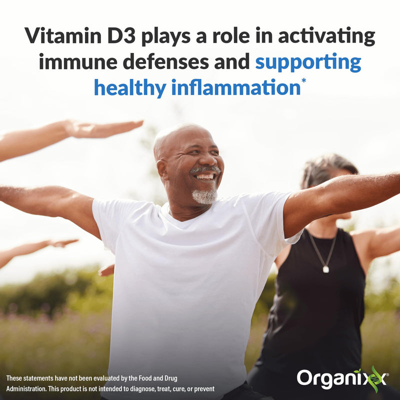 Organixx D3 K2 Supplement, Bone & Immune Health, MCT Oil, 30 Serv | Bioavailable D3 & K2 in MCT oil, Vitamin K2 directs calcium to bones; supports bone density, immune health & wellness