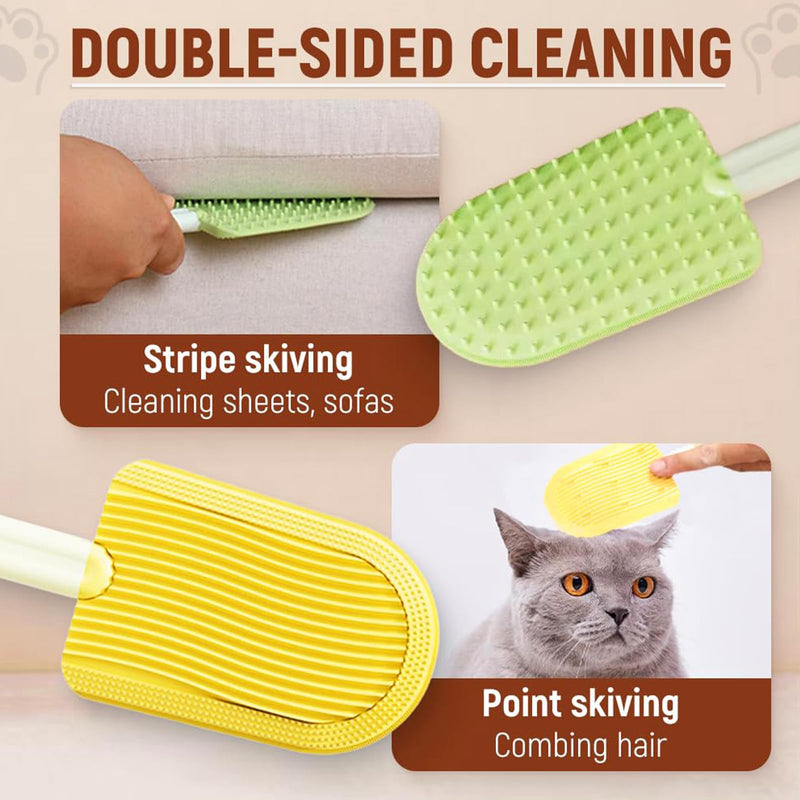 Cat Tongue Comb, 2024 New Silicone Cat Tongue Brush, Cat Tongue Brush, For Indoor Cats Shedding Cat Brush For Long Haired Cats, Pet Grooming Brush, Easily Removes Fur Reducing Hairballs (2pcs) - BeesActive Australia
