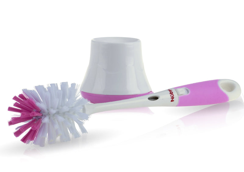 Nuby 2 in 1 Bottle and Nipple Brush with Stand, 1 Pack, Colors May Vary - BeesActive Australia