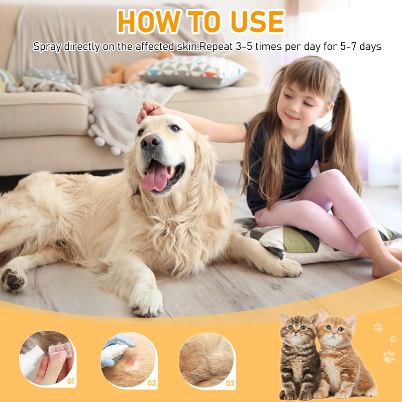 2pc Pet Skin Treatment Spray - Nature Soothing, Pet Skin Care Spray for Dogs & Cats, All Animals - Effective Pet Skin Treatment Spray 30ml - PawsPlanet Australia