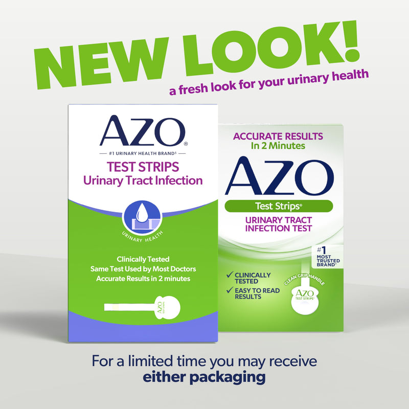AZO Urinary Tract Infection (UTI) Test Strips, Accurate Results in 2 Minutes, Clinically Tested, Easy to Read Results, Clean Grip Handle, #1 Most Trusted Brand, 3 Count 3 Count (Pack of 1) UTI Test Kit - BeesActive Australia