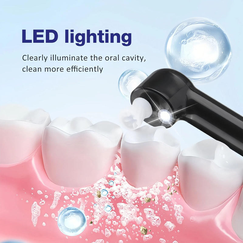 Tooth Polisher Rechargeable Teeth Polisher 4 Speed Modes,IPX6 & LED Light