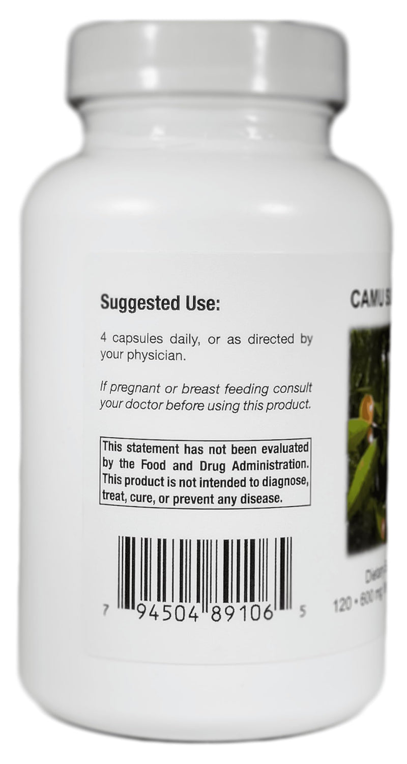 Supreme Nutrition Camu Supreme, 120 Pure Camu Camu Fruit Vegetarian Capsules 120 Count (Pack of 1)