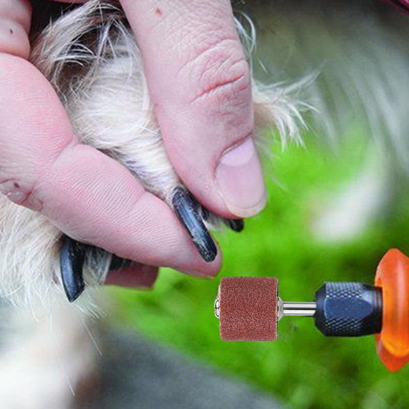 26 Pack Pet Nail Grinder Replacement Kit Sanding Drum Set with Grit Sanding Bands Dog Nail Smoother Dog Claw Care Pet Claw Grooming Supplies, 2 Sizes 1/2 Inch 120 Grit /0.31 inches 80 Grit - BeesActive Australia