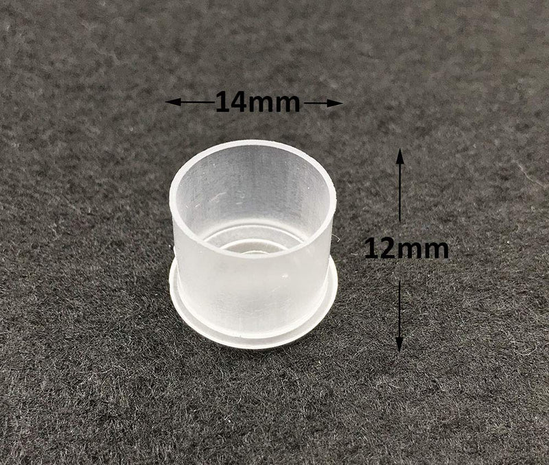 Tattoo Ink Caps, 300pcs Plastic Disposable Microblading Tattoo Pigment Self Standing Cups, Medium Size of 14x12mm Medium 14mm - BeesActive Australia