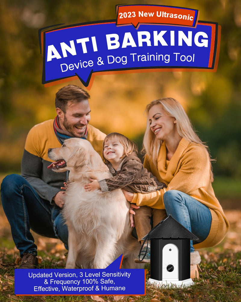 Anti Barking Device, Ultrasonic Dog Barking Deterrent Devices Up to 50 Ft Range, Dog Barking Control Device Bark Box with 3 Modes, Dog Barking Silencer Safe for Dogs & People