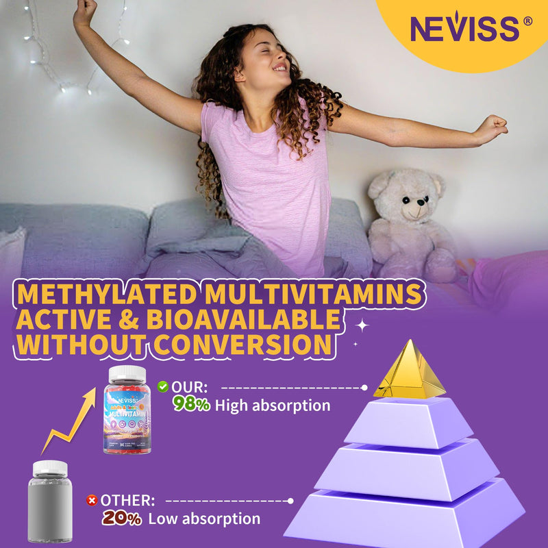 Teen Vitamins Methylated Multivitamin Gummies for Boys Girls 12-17, 120 ct | w/ Magnesium Glycinate, Omega-3, L-Theanine for Teens Kids Calm & Focus Gummies Supplement, 23-IN-1 Formula, Sugar Free 60 Count (Pack of 2)