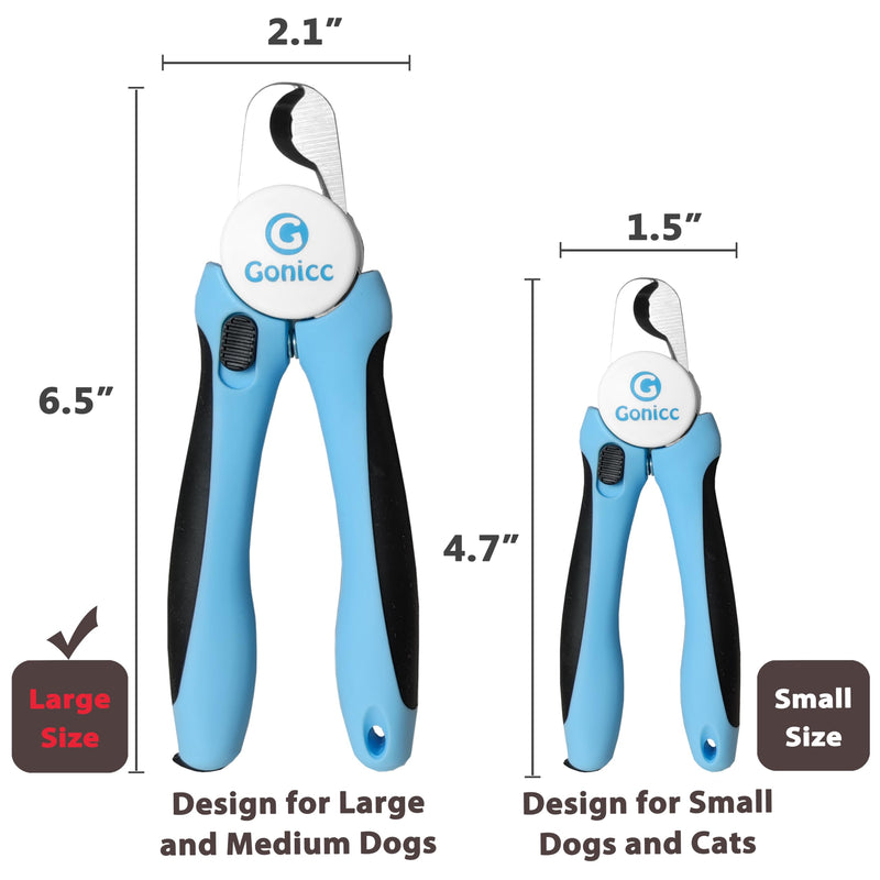 gonicc Dog & Cat Pets Nail Clippers and Trimmers - with Safety Guard to Avoid Overcutting, Free Nail File, Razor Sharp Blade - Professional Grooming Tool for Pets For Large and Medium Dogs - BeesActive Australia