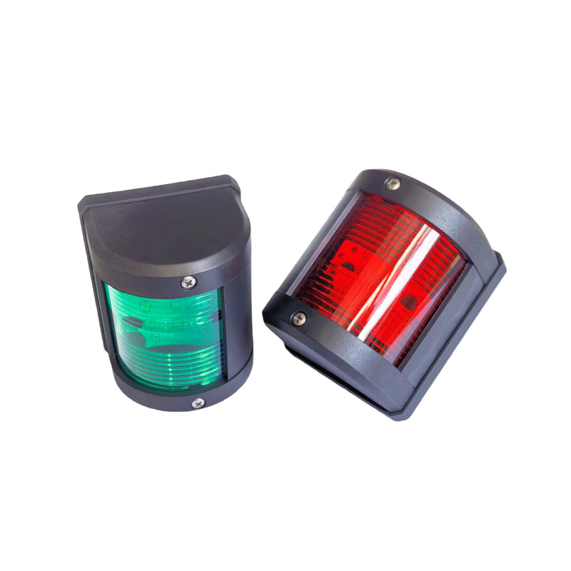 Boat 12V/24V Navigation Signal Light, IP66 Waterproof LED Indicator Red & Green (Pair) for Marine Yacht Accessories (Red+Green) Red+Green