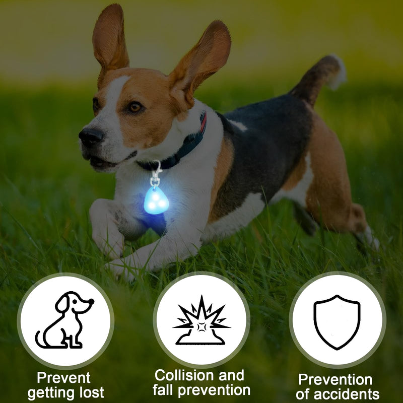 GAOUTO Pack of 5 dog light pendants, silicone dog safety flashing light clip-on LED light pendant, pet light collar with 3 light modes, waterproof pet safety night running lights - BeesActive Australia