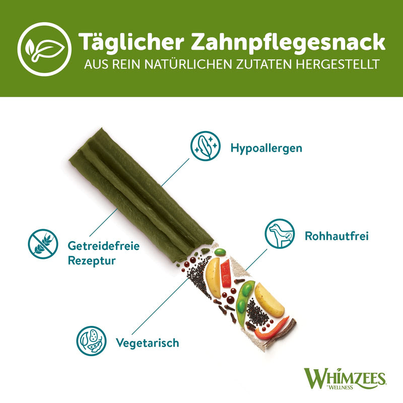 WHIMZEES By Wellness Stix, chewing sticks for very small dogs, dog snack for dental care, size XS, 56 pieces, no added sugar, grain-free, natural, low fat 56 pieces (pack of 1) - BeesActive Australia
