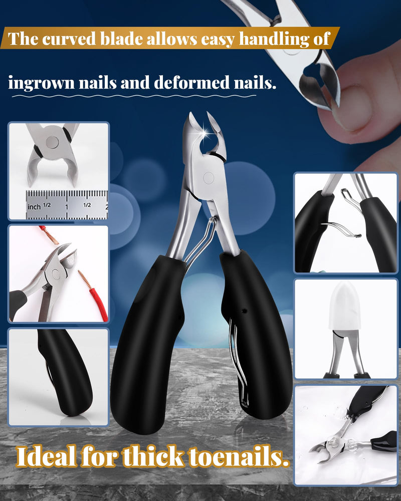 5Pcs Toenail Clippers Set for Ingrown Toenail & Thick Toenails,Nail Clippers Set for Seniors Men Women,Ingrown Toenail Clippers,Professional Heavy Duty Toenail Clippers for Thick Toenails Thick and Ingrown Toenails 5PCS - BeesActive Australia