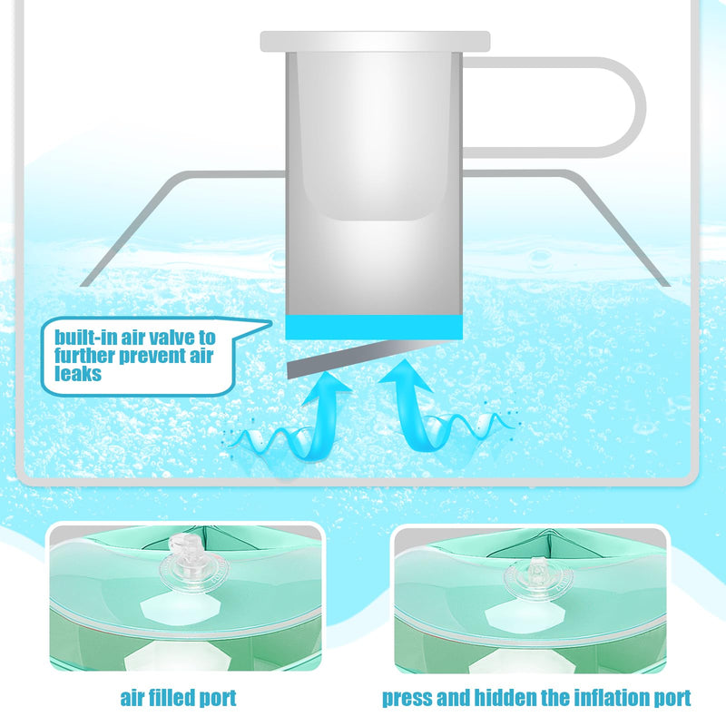 Loowarts Arm Floaties for Kids 2-6 Year,Inflatable Arm Bands Float as Water Wings & Swimmies,3-Chambers Independent Safety System for Toddler Weight (33-55 LB). Green Floater Sleeves. Small (2-6 Yrs)