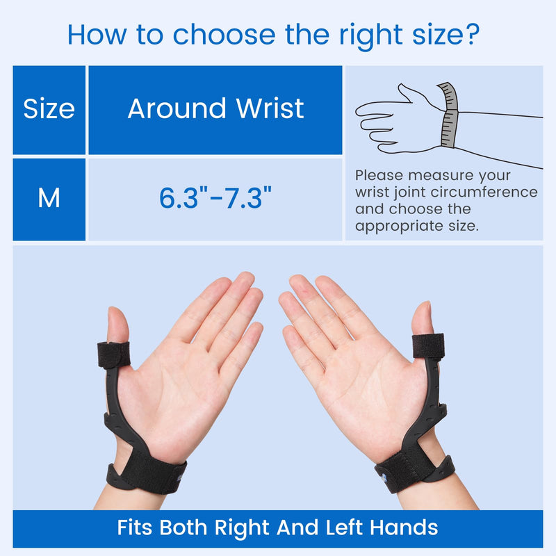Velpeau Waterproof Thumb Brace for Arthritis Pain and Support, Semi-rigid Silicone Thumb Spica Splint Ideal for De Quervains Tenosynovitis, Tendonitis, One Size Fits Most, Can be Worn on Both Hands
