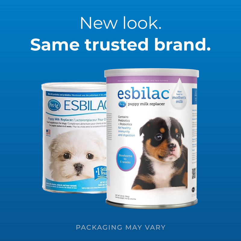 Pet-Ag Esbilac Puppy Milk Replacer Powder - 28 oz - Powdered Puppy Formula with Prebiotics, Probiotics & Vitamins for Puppies Newborn to Six Weeks Old - Easy to Digest - PawsPlanet Australia