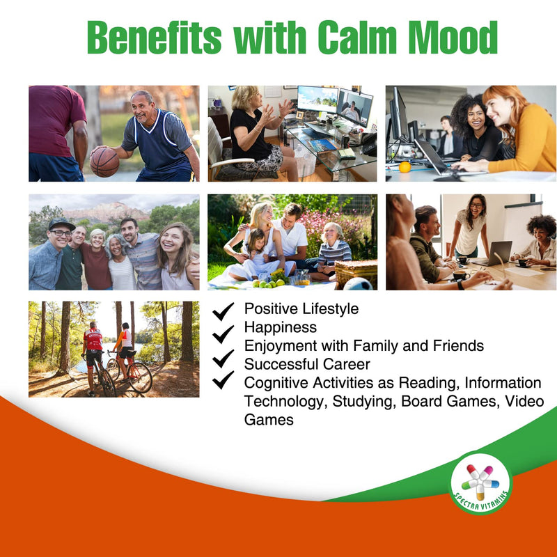 Mood Booster 60 Caps - Mood Enhancer Capsules Supports Optimal Mood, Stress Relief, Focus, for Men/Women | Supports Optimal Emotional Wellness, Curcumin, Saffron,